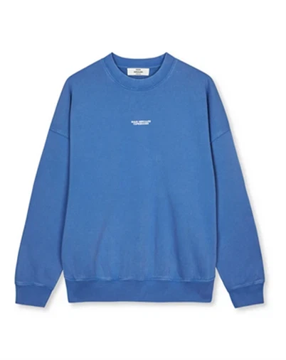 Mads Nørgaard - Compact Cotton Atli Sweatshirt - Bright Cobalt 